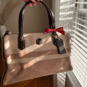 Coach Light Brown Two-Toned Purse/Handbag